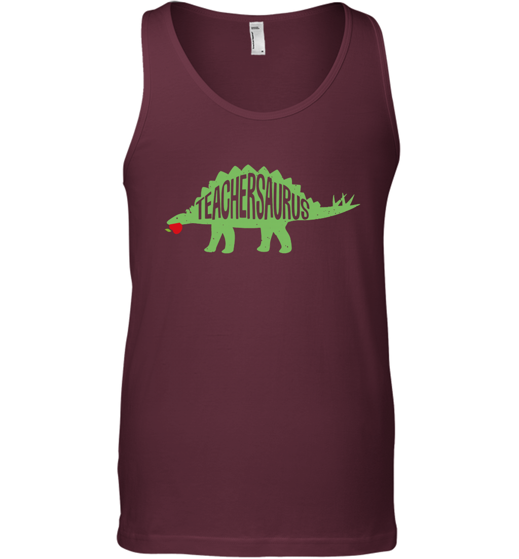 Teachersaurus Teacher Saurus Shirt Tank Top Tank Top Maroon