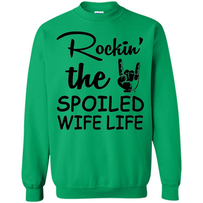 Rockin The Spoiled Wife Life White T-Shirt Irish Green