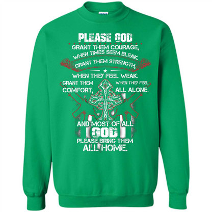 God Bless Our Soldier T-shirt Irish Green