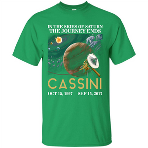 Cassini Grand Finale T-shirt In The Skies Of Saturn T-shirt