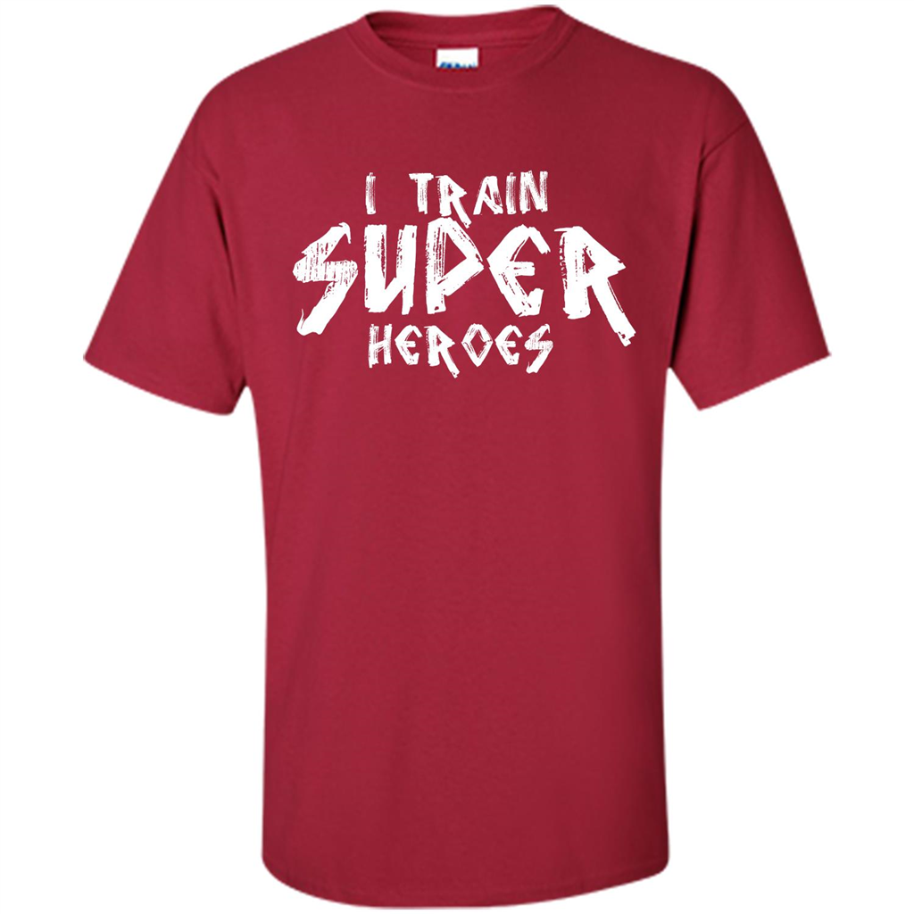 I Train Super Heroes T-shirt Cardinal
