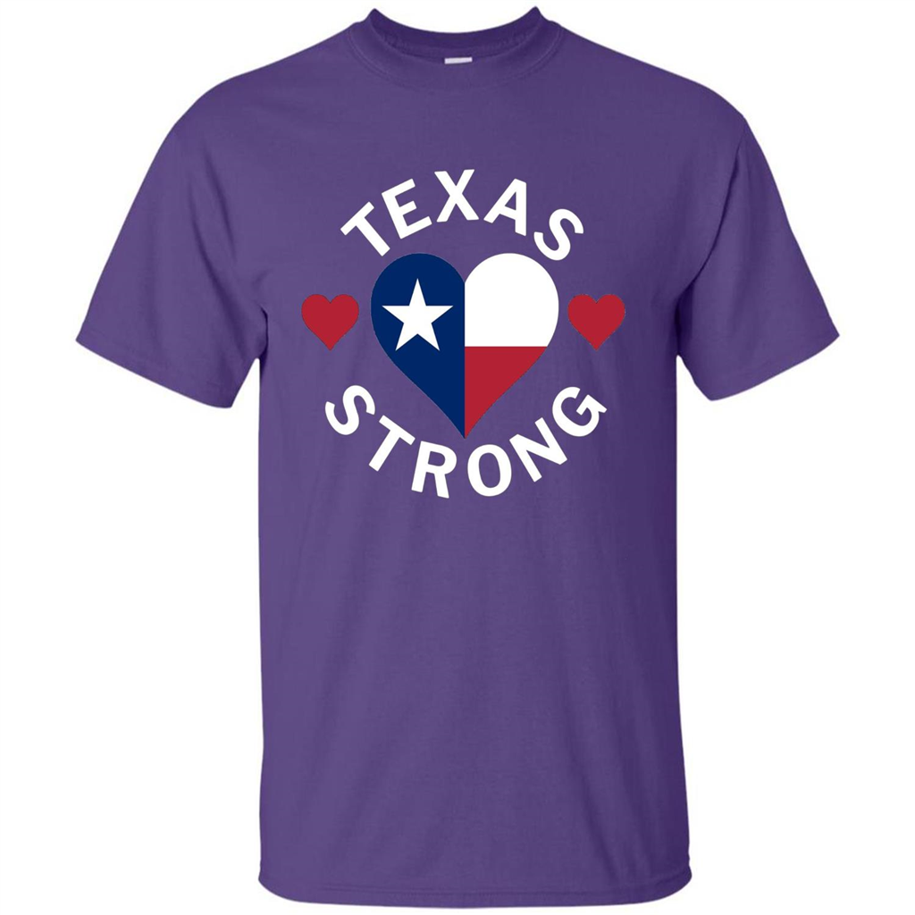 Texas Strong Hurricane Harvey Heart 2017 T-shirt Purple