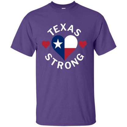 Texas Strong Hurricane Harvey Heart 2017 T-shirt Purple