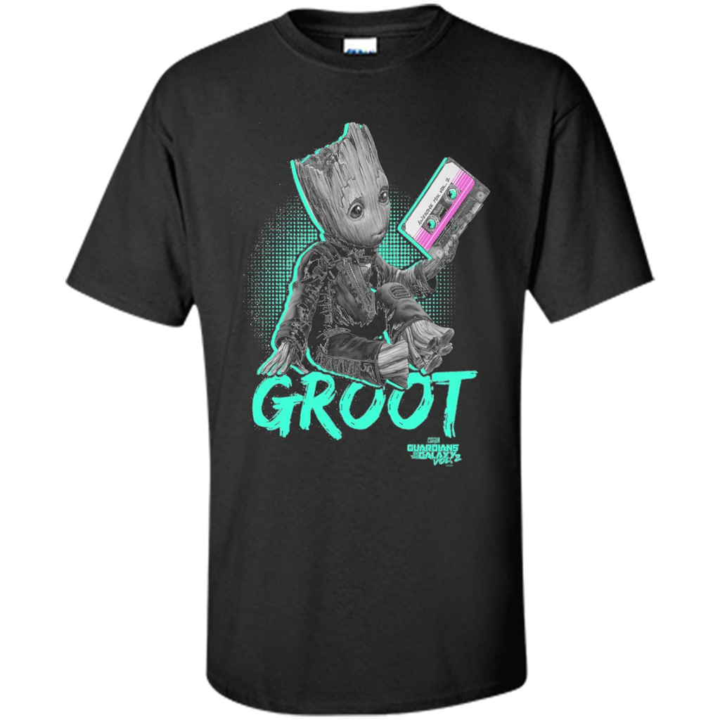 Groot Guardians of Galaxy 2 Mix Tape Graphic T-Shirt Black