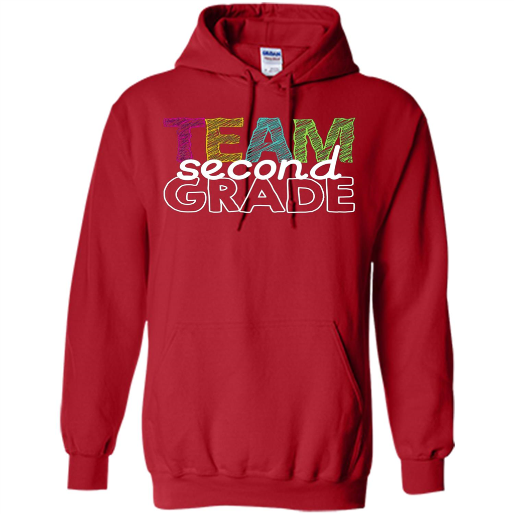 Team Second Grade Teacher T-Shirt Red
