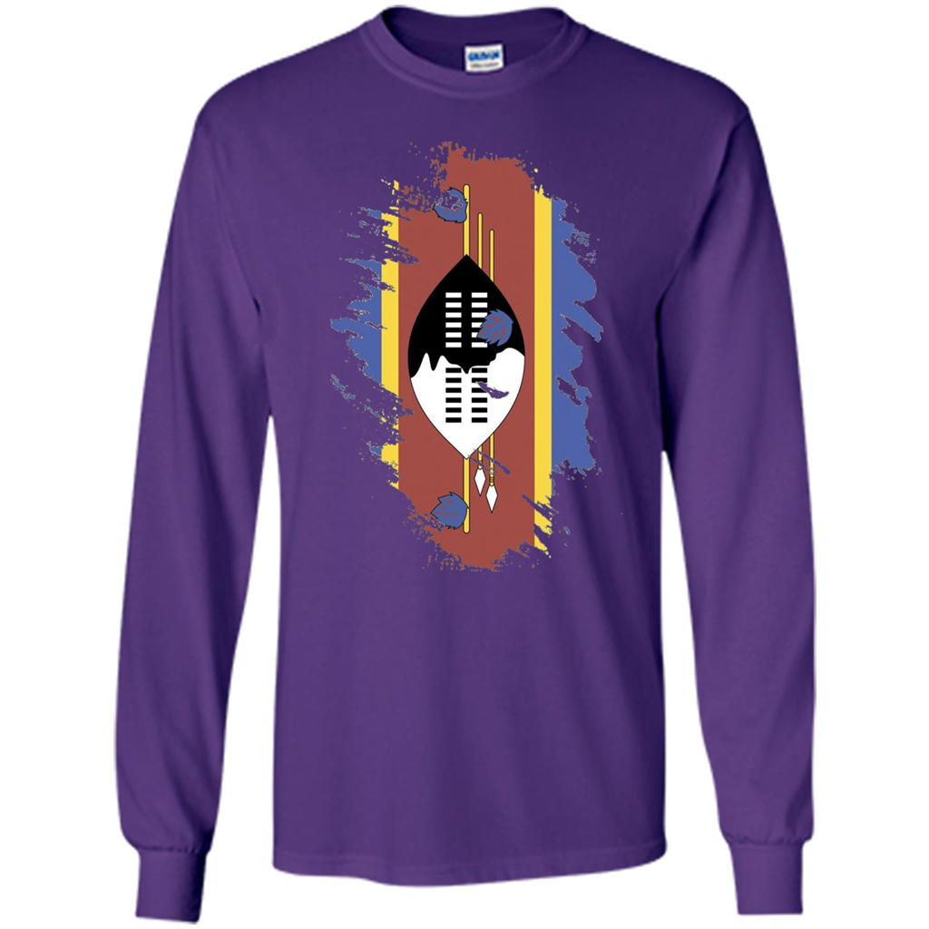 Flag of Swaziland T-shirt National Swaziland T-shirt Purple
