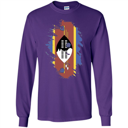 Flag of Swaziland T-shirt National Swaziland T-shirt Purple
