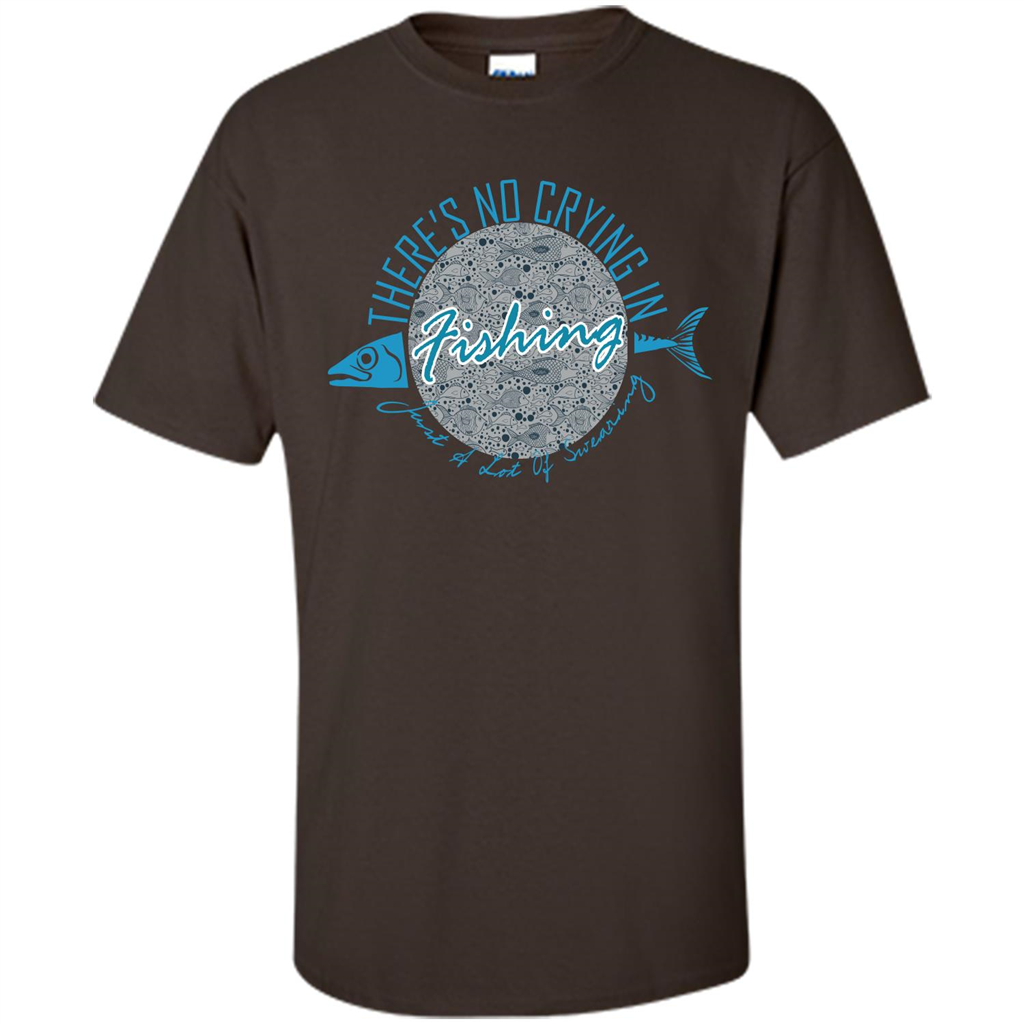 Fishing T-shirt No Crying Fishing Dark Chocolate