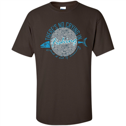 Fishing T-shirt No Crying Fishing Dark Chocolate
