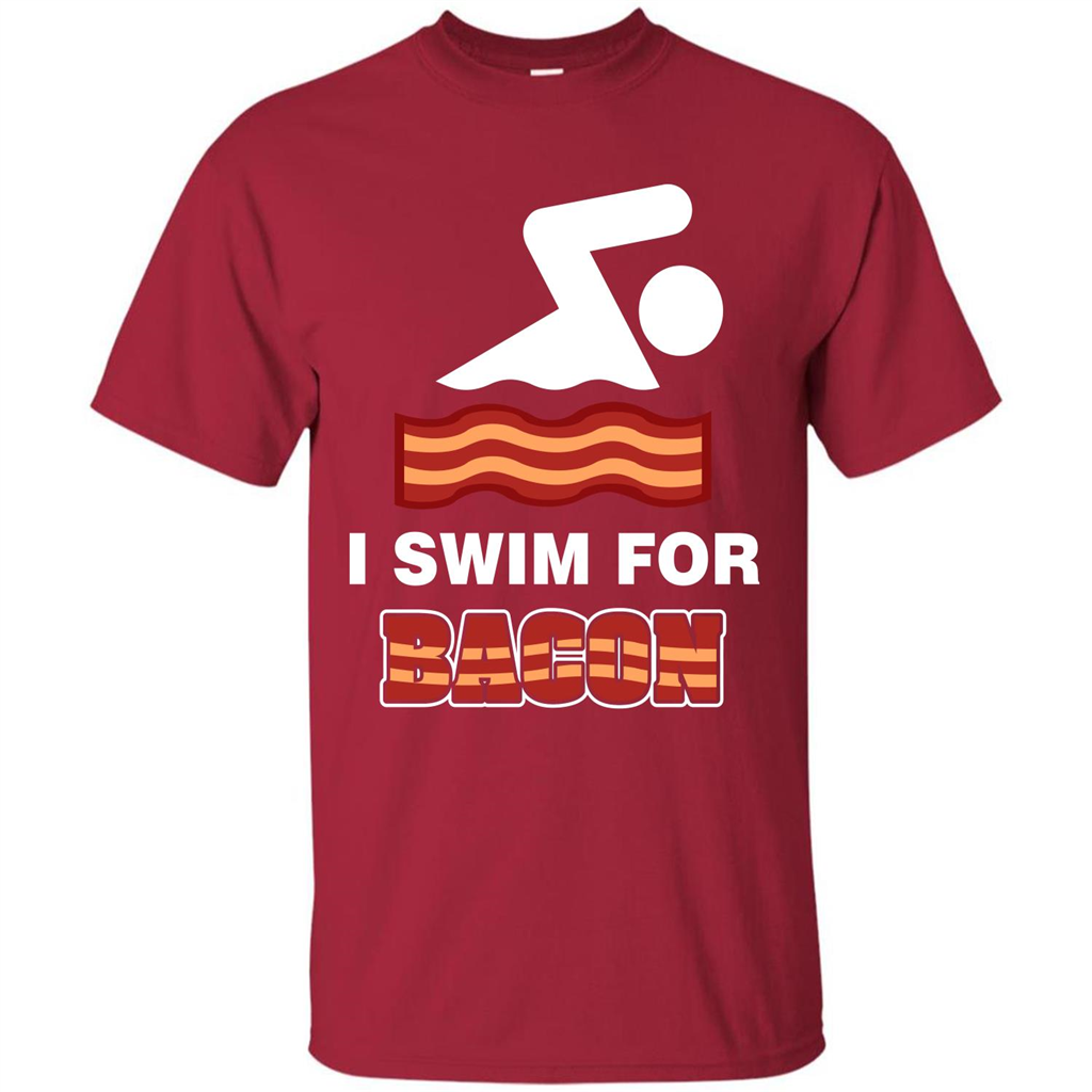Bacon T-shirt I Swim For Bacon T-shirt Cardinal
