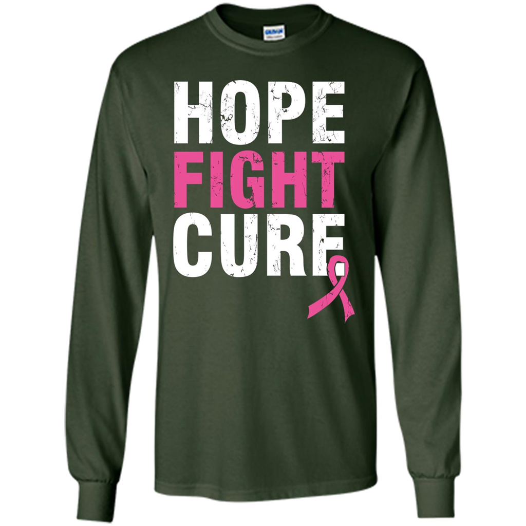 Breast Cancer Awareness T-shirt Hope Fight Cure Forest Green