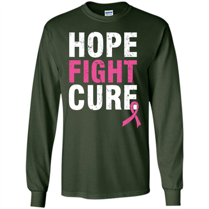 Breast Cancer Awareness T-shirt Hope Fight Cure Forest Green