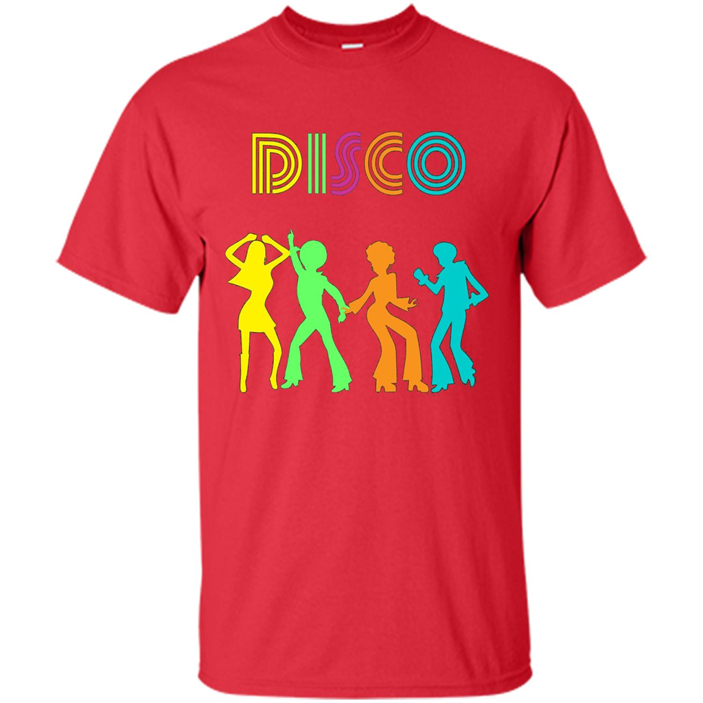 Disco Dancers Dancing Design T-shirt Red