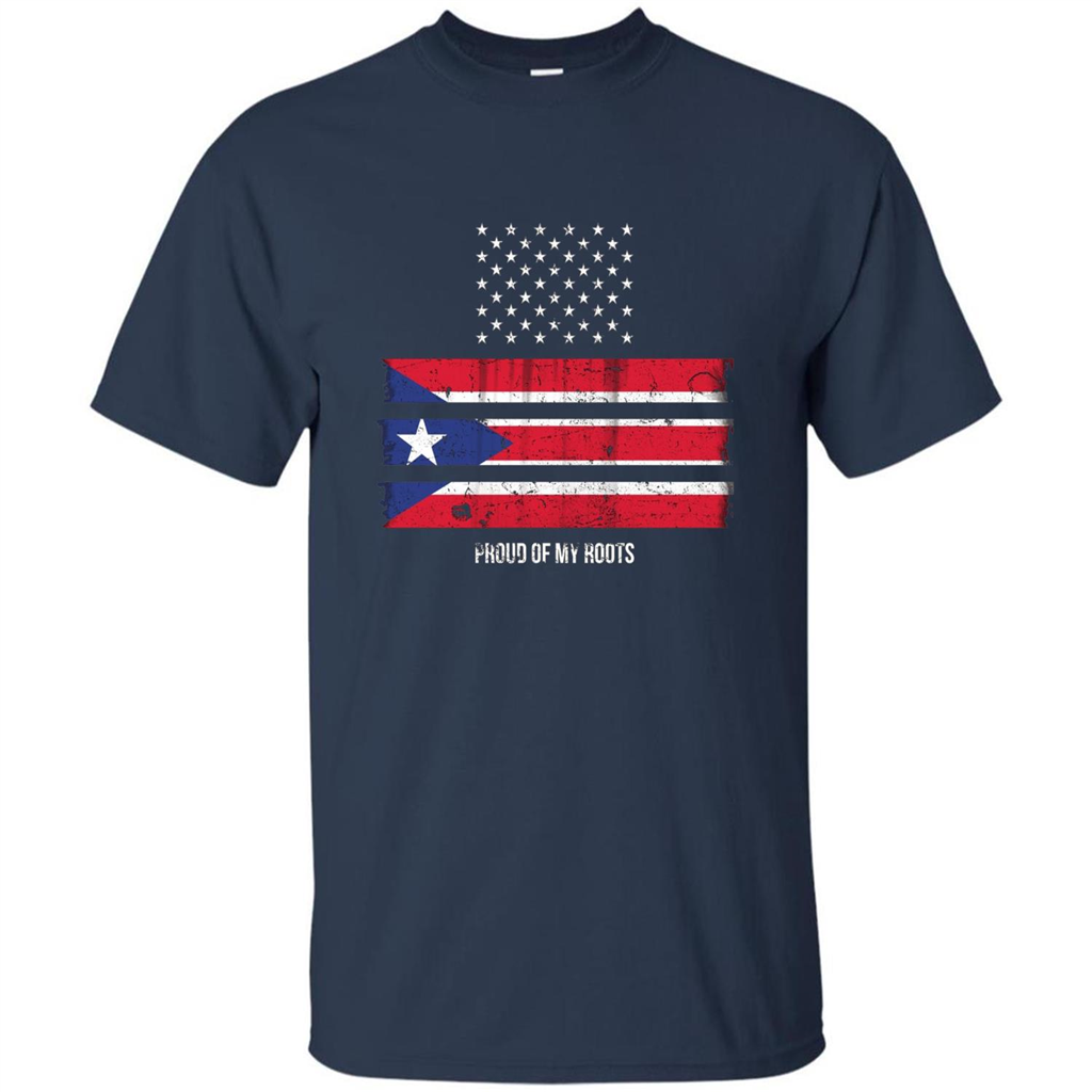 Puerto Rico USA Flag Pride T-Shirt Navy