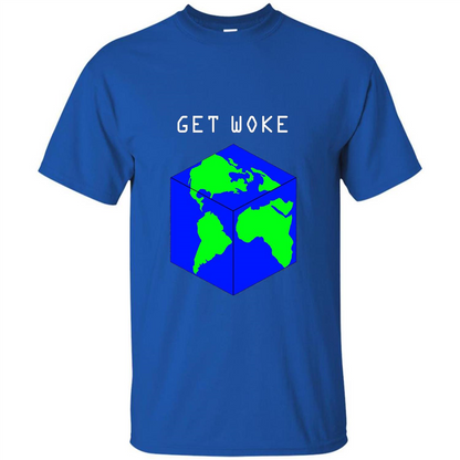 Flat Earther Get Woke T-shirt Earth Society T-shirt Royal