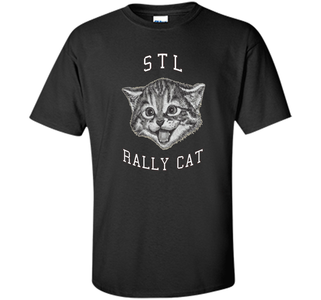 Cat Lover T-shirt Saint Louis Rally Cat T-shirt Black