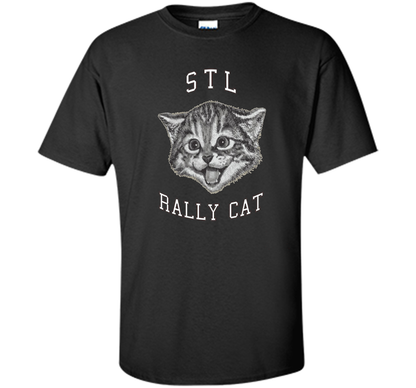 Cat Lover T-shirt Saint Louis Rally Cat T-shirt Black