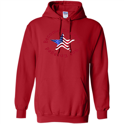American T-shirt Become Engaged Not Enraged Red