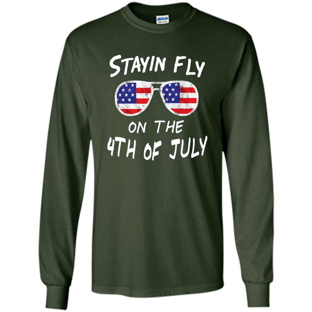 Independence Day T-shirt Stayin Fly On The 4th Of July Forest Green