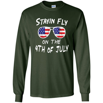 Independence Day T-shirt Stayin Fly On The 4th Of July Forest Green