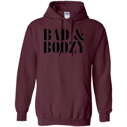 Bad And Boozy T-shirt Summer Beer Funny T-shirt Maroon