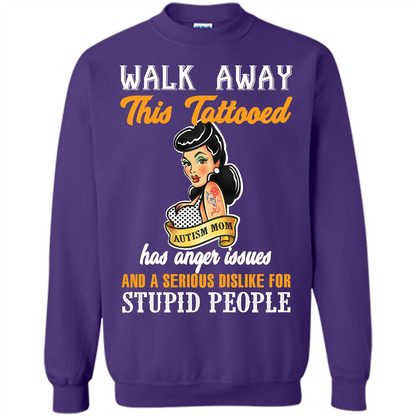 Autism Awareness T-shirt Walk Away This Tattooed Purple