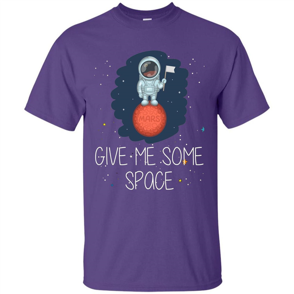 Give Me Some Space Funny Astronaut' Planet T-Shirt Purple