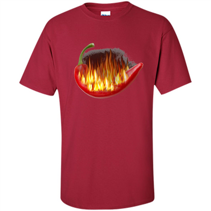 Hot Pepper On Fire T-shirt Cardinal