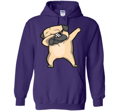 Dabbing Pug Shirt - Cute Funny Dog Dab T-Shirt t-shirt Purple