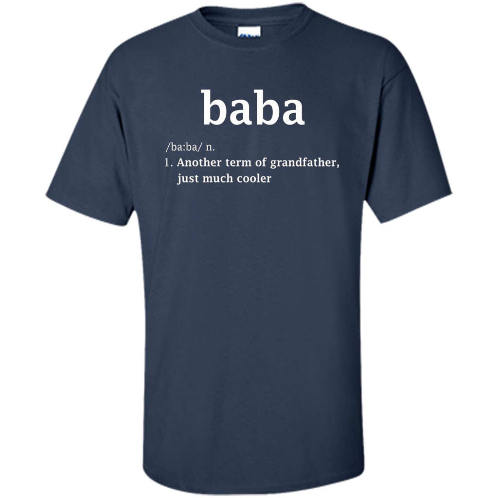 Fathers Day T-shirt Baba Definition Navy