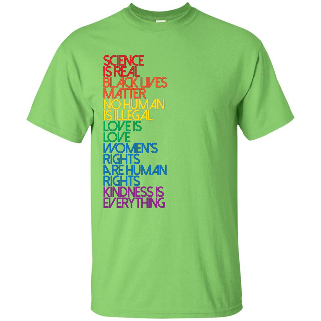Science Is Real Black Lives Matter T-shirt Lime