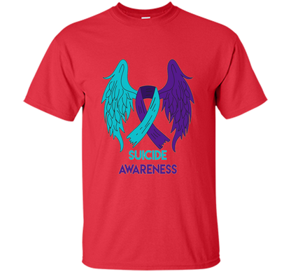 Suicide Awareness Shirt Wings and Ribbon Suicide Prevention shirt Red