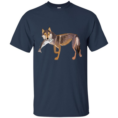 Sea Wolf T-shirt Fish and Wolf Navy