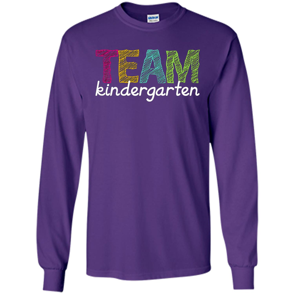 Team Kindergarten Grade Teacher T-Shirt Purple