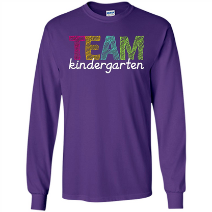 Team Kindergarten Grade Teacher T-Shirt Purple