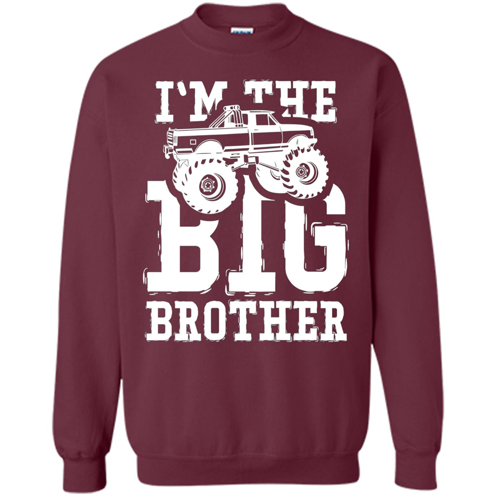 I'm The Big Brother Monster Truck T-shirt Maroon