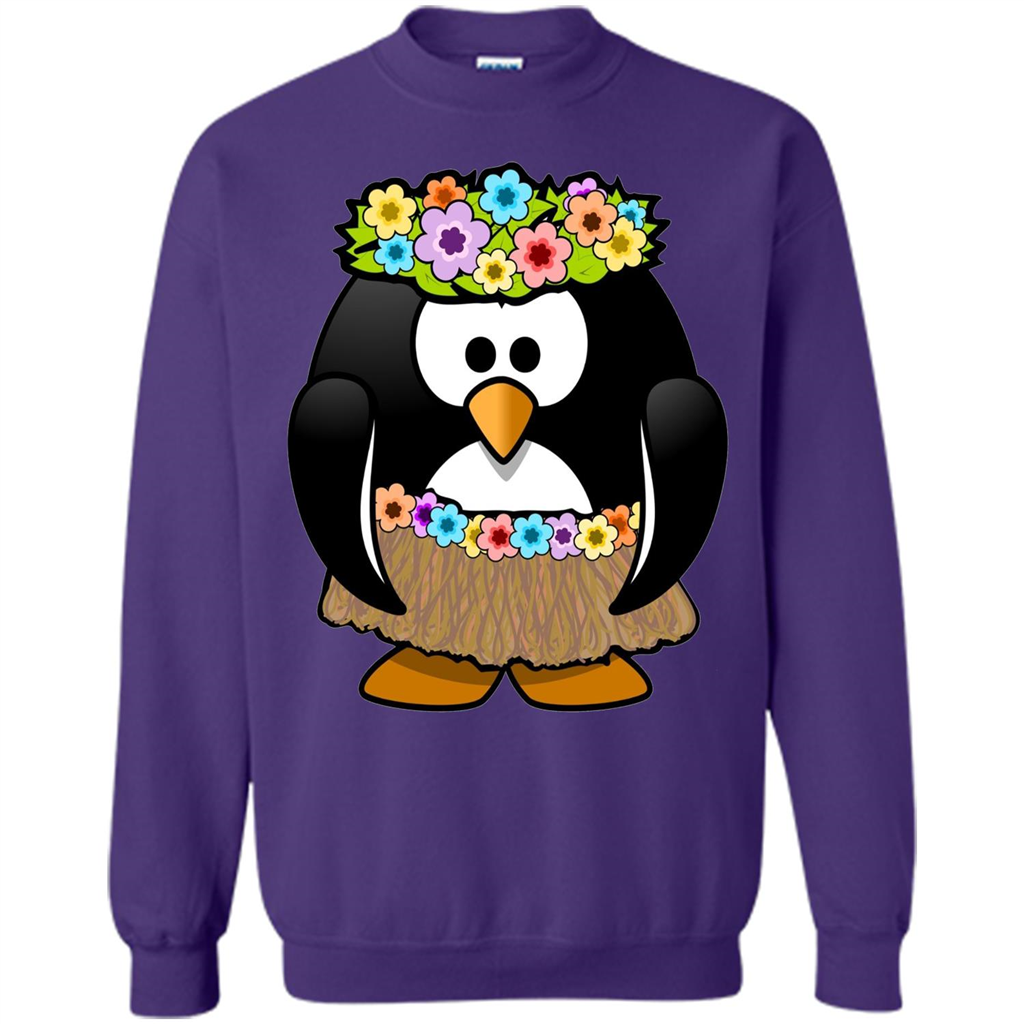 Hawaiian Hula Cartoon Penguin T-shirt