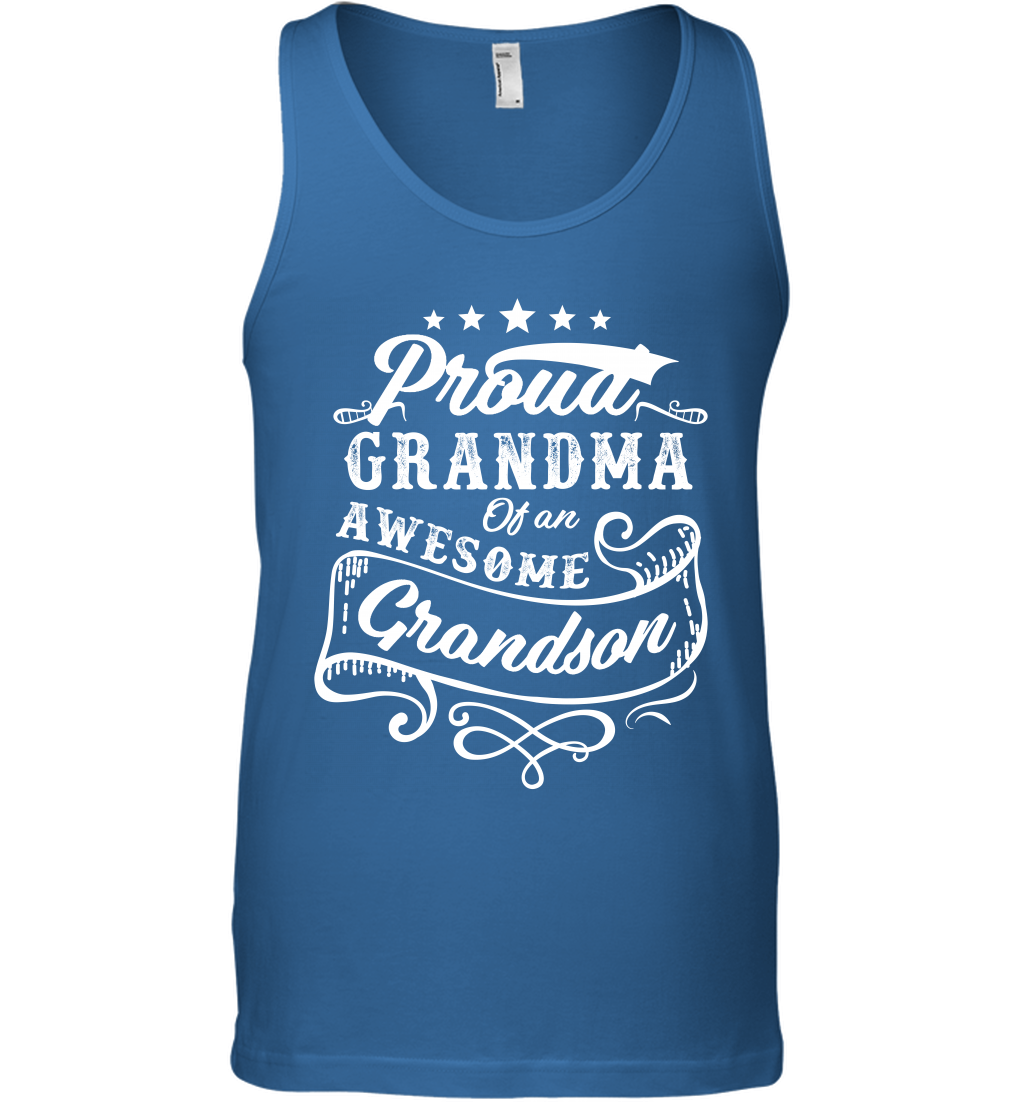 Proud Grandma Of An Awesome Grandson Shirt Tank Top Tank Top Royal