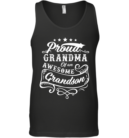 Proud Grandma Of An Awesome Grandson Shirt Tank Top Tank Top Black