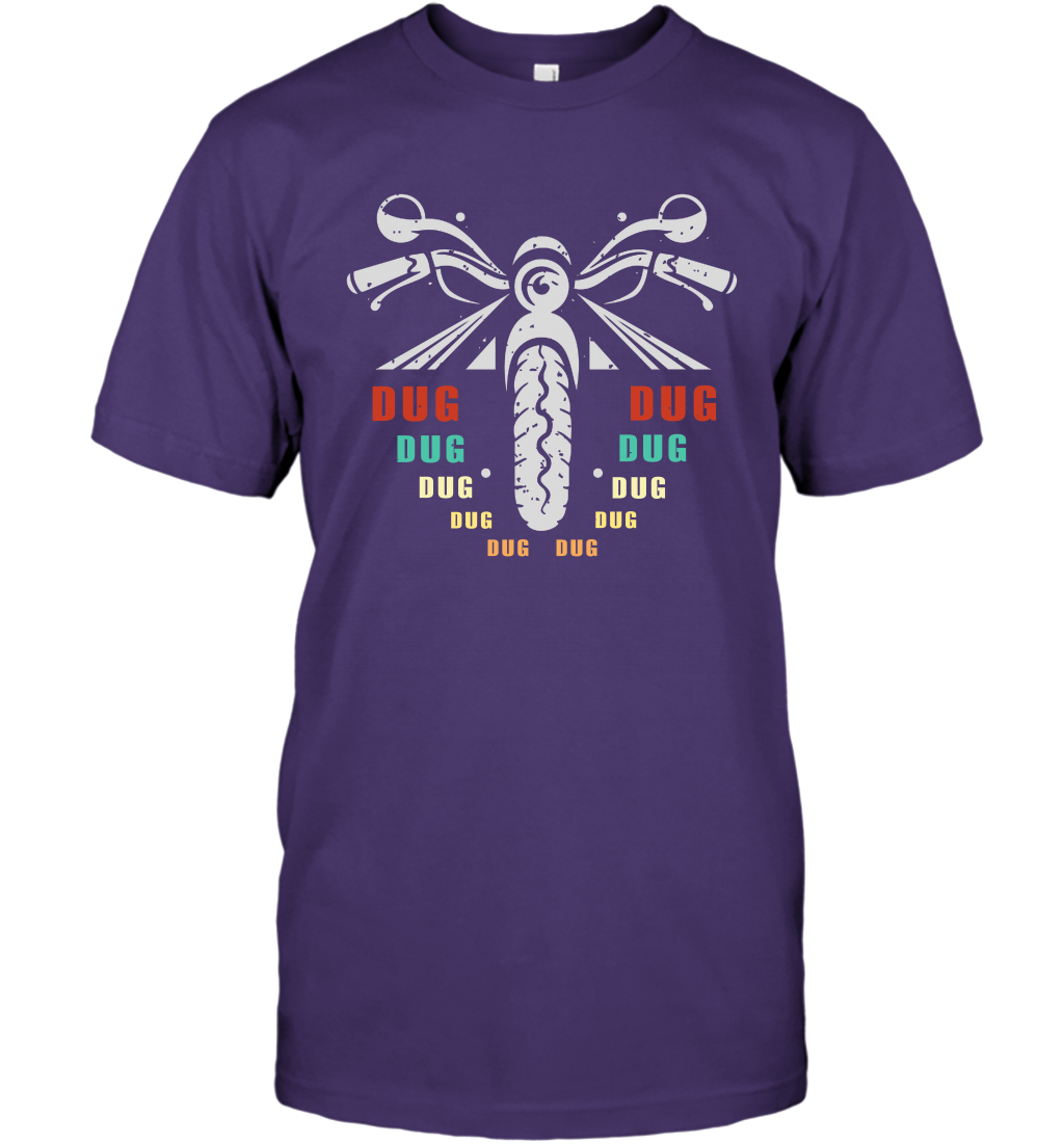 Dug Dug Dug Motorcycle Racing Shirt T-Shirt T-Shirt Purple