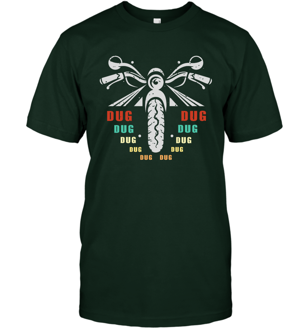 Dug Dug Dug Motorcycle Racing Shirt T-Shirt T-Shirt Forest Green
