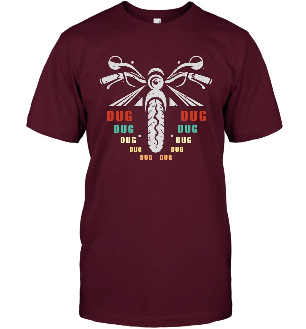 Dug Dug Dug Motorcycle Racing Shirt T-Shirt T-Shirt Maroon