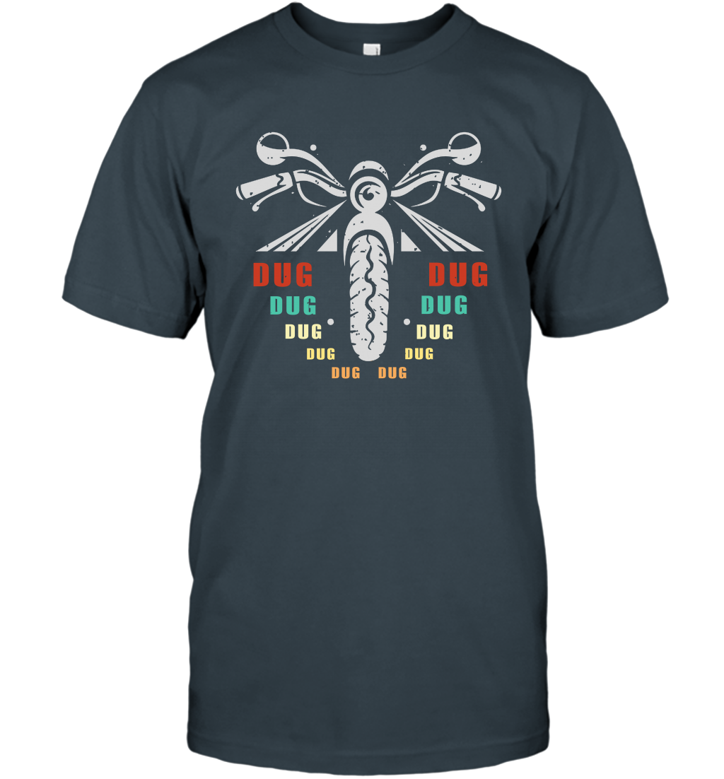 Dug Dug Dug Motorcycle Racing Shirt T-Shirt T-Shirt Charcoal