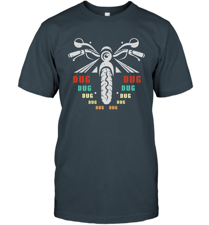 Dug Dug Dug Motorcycle Racing Shirt T-Shirt T-Shirt Charcoal