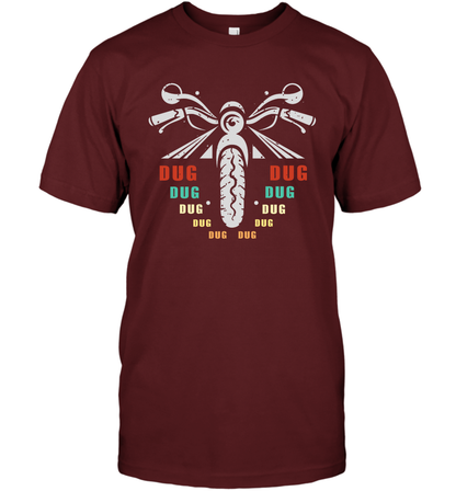 Dug Dug Dug Motorcycle Racing Shirt T-Shirt T-Shirt Cardinal