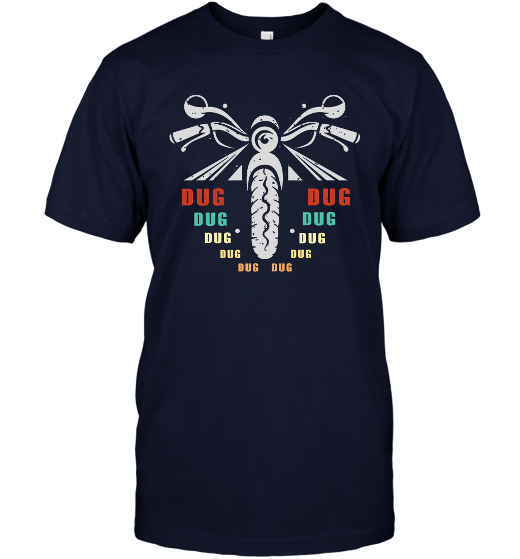 Dug Dug Dug Motorcycle Racing Shirt T-Shirt T-Shirt Navy