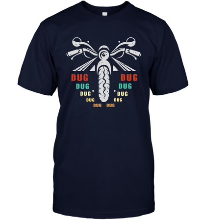 Dug Dug Dug Motorcycle Racing Shirt T-Shirt T-Shirt Navy