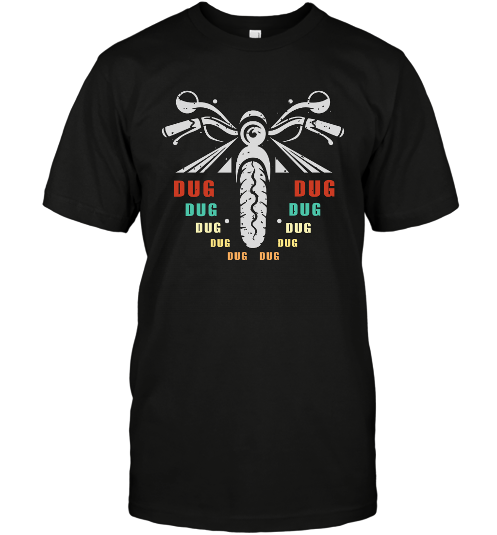 Dug Dug Dug Motorcycle Racing Shirt T-Shirt T-Shirt Black