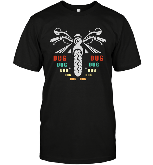 Dug Dug Dug Motorcycle Racing Shirt T-Shirt T-Shirt Black