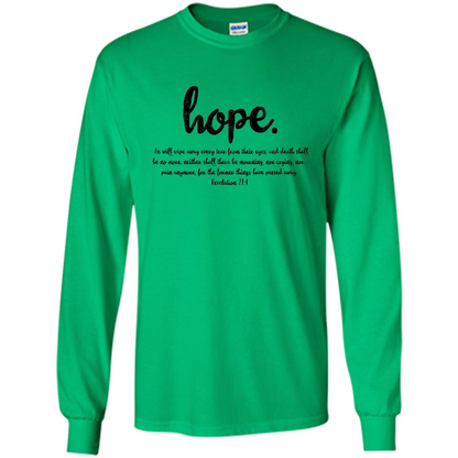 Hope Inspiration Tshirt With Bible Quote Irish Green